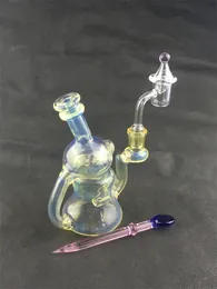 hookah bong carta cycle Colorful Big Beaker Oil Rig 14mm joint glass Bowl