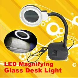Freeshipping 36 LEDライト虫眼鏡LEDライトランプハンドヘルドデスク拡大LEDテーブルライト拡大鏡ガラス