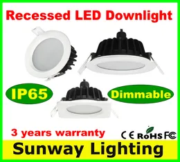 2015 Nowy wpuszczony Downlight LED Square 5 W 7 W 9W 12W 15W Ściemniane Okrągłe LED Down Lights IP65 Wodoodporna AC 85-265V DHL Darmowa Wysyłka