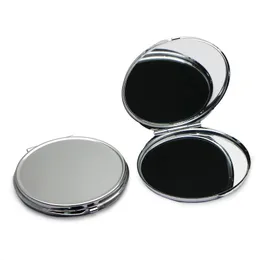 Tjock kompakt spegel tom kosmetisk makeup spegel silver färg stor storlek 72mm ingen skrapa m0840h droppe frakt