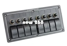 8 Gang Bus Morska łódź LED Rocker Switch Panel z wskaźnikiem wyłączników 12V24V