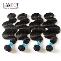 Obehandlat 9a Indian Body Wave Virgin Human Hair Weave Bundlar 4 st Naturfärg Färgfärgbar Mjuk Tjock Tangle Gratis Indiska Hårförlängningar