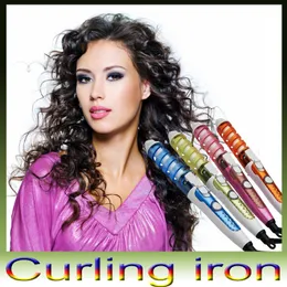Magic Pro Hair Curler Electric Keramiska Hårfärg Spiral Hårrullar Curling Iron Wand Salon Hår Styling Verktyg Styler US / EU / AU / UK Plug