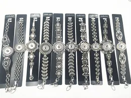 Exquisite Ginger Snap Jewelry 10pcs Lots Mix Style Vintage Snap Charm Bracelet Fit 18MM Interchangeable Snap Button