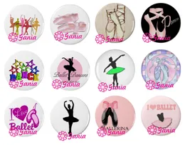 DIY Wymienne 18mm Cabochon Glass Stone Button Dance Ballet Ballerina Zatrzaski na 18mm Snap Biżuteria Bransoletka Naszyjnik Kolczyk