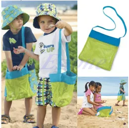 Kids Pick Beach Treasures Sea Shell Sand Away Carry Toys Pouch Tote Mesh Barn Förvaringsväska