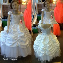 Elegant Flower Girls' Dress Ball Gown Long Dance Princess Formal Wear Weddings Party Little Girls Pageant Dress First Holy Communion Gown