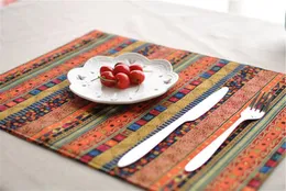 Wysokiej jakości maty stołowe Maty stołowe Podkładki Jakość Home Essential Podwójna Deck Mata Tkanina Etniczna Styl Restauracja Mata