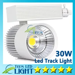 CE RoHS LED lights Wholesale 30W COB Led Track Light Spot Wall Lamp Soptlight Tracking led AC 85-265V Led lighting Free shipping 55550