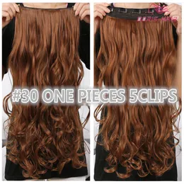 1 pçs clipe em extensão de cabelo feminino 30 cores uma peça 2 pacote para cabeça cheia extensão de cabelo longo ondulado 14658287298721dl9e