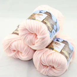 Sale LOT of 3 BallsX50g Special Thick Worsted 100% Cotton Knitting Yarn Flesh pink 42205
