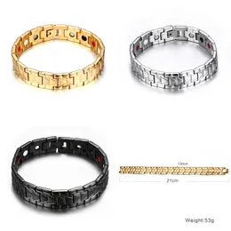 Titan stål män smycken läkning magnetisk vård manschett bangle mode enegry armband arm armband magneter bijoux kärlek joyas