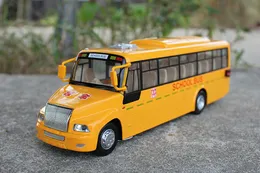 Alloy Bus Model, Yellow School Bus Toys, High Simulation with Sound, Head Lights, Kid' Gifts, Collecting, Home Decoration, Free Shipping