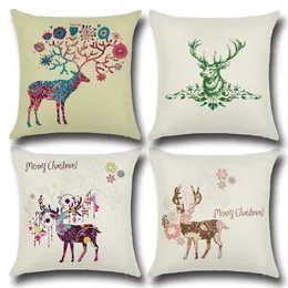 2021 Boże Narodzenie Pillow Case Square Christmas Series Poszewki Słodkie Zimowe Renifer Q Design Drukowanie Home Decor Gift 4 Designs YC