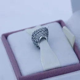 Perline sciolte 100% argento sterling 925 pavimenta perline di fascino con perle di cristallo verde chiaro gioielli fai da te da donna adatti al braccialetto di ciondoli Pandora