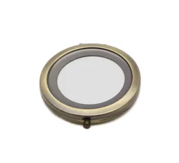 Brons Compact Mirror Blank Cosmetic Makeup Mirrors Bra för DIY Deco Gift Favors M070KB