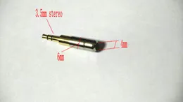 Mini prise jack stéréo 3,5 mm en cuivre plaqué or pour soudure audio