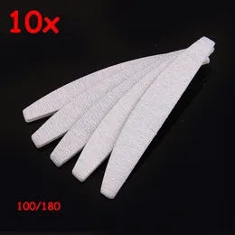 10st Free Eva Japan Sands Paper Sanding Good Quality Manicure Professional 100/180 Grå Zebra Half Moon Nail File för Salon