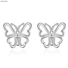 925 silver stud earrings butterfly fashion jewelry for women minimalist style charm factory global hot wholesale cheap free shipping