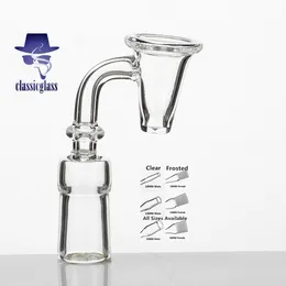 Cartone da quarzo Banger Nail 18/14 / 10mm Maschio / Femmina Clear Joint gancio da pallacanestro Quartz Banger white Lip