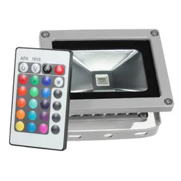 Wholesale- Lowest Price 10W RGB LED Outdoor Waterproof Flood Light Wash Floodlight Spotlight Lighting With Remote Controller AC85-265V