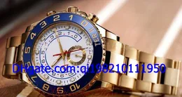 Hurtownie - Luksusowy Perpetual Blue White Mens Automatic Watch 18k Gold Men's Sports Wrist Watches Box