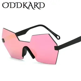 Oddkard الأزياء الفاخرة فراشة النظارات الشمسية للرجال والنساء الحديثة أنيق بدون شفة نظارات للجنسين uv400 شحن مجاني