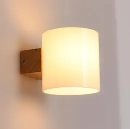 간단한 현대 단단한 나무 sconce led 벽 조명 집 침실 머리맡 벽 램프 실내 조명 램프 팩