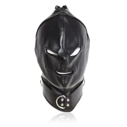 Anal Toys Hot Sty Gimp Full Mask Harness Hood Zipper Bondage Fetish Rollplay Costume Party #R172