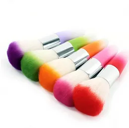 2016 New Fashion MakeUp Tool Powder Remover Nail Art Cleaner Nail Dust Blush Foundation Colorful Brush