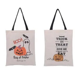 Halloween prezenty worek torby dynia diabeł torebki cukierki torby prezent cartoon cartoon tote ponowne dopasowanie pająka druku na ramię torba Z17095