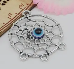 100st Antik Silver Dreamcatcher Connector DIY CHARMS Hängsmycke för smycken som gör 34mm