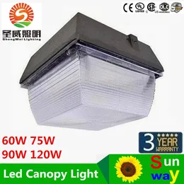 40W 60 W 75W 90 W 120W IP55 LED Reflektory Oświetlenie zewnętrzne Światło baldachimowe do stacji benzynowej LED Flood Light AC 110-277V Gwarancja 3 lata