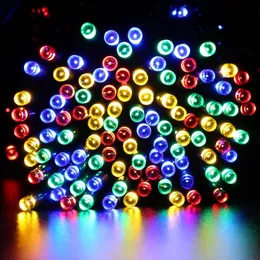 22M 200 LED Solar String Fairy Lights Waterproof Solar Power 8 Modes 7M 12M Solar Lights For Christmas Halloween Garden Decoration