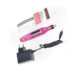 Nagelverktyg Elektrisk borrkraft med 6Bits US Adapter Akrylgel Remover Machine Manicure Pedicure Tool