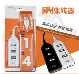 Ny anländer Speed USB Hub Mini 4 Port USB Port Sharing Switch för bärbar PC Dator kringutrustning Tillbehör 480 Mbps 2 färger att välja på