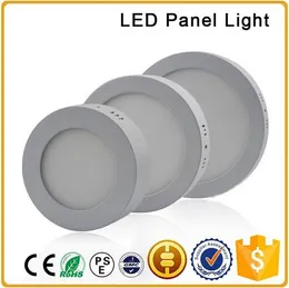 Superfície LED montado luz painel 6W 12W 18W LED AC85-265V rodada SMD 2,835 lado embutida com alumínio e a placa de guia de luz acrílico