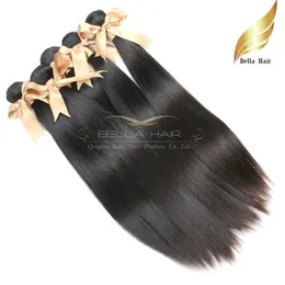 Brasilianskt mänskligt hår Virgin Straight Hair Weave Remy Human Hair Extension 3pcs / Lot Natural Color Grade 8a 10-30 tums gratis frakt