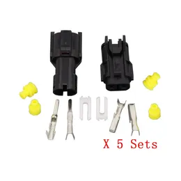 5 Sets/Kits 2 Pin Waterproof Electrical Wire Connector DJ7022Y-2-11/21 Male and female Automobile Connector