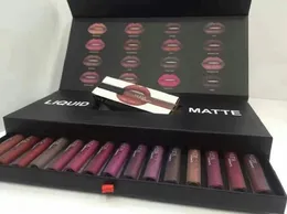 Kobiety szminka gorąca 16 kolorów /zestaw Matt Lip Gloss Beauty Liquid Lipstick Make Up Waterproof Długo trwałe lipgloss trofeum żona ikona ikona vixen 1 set non-stick kubek 273