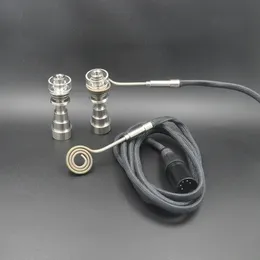 Electric Dab Nail Heater Cord Heating Coil Upgrade 5 Pin Quartz Heating coil Titanium Nail Carb Cap Glass Bong Water Piper