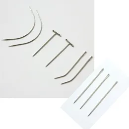 12個/バッグステンレス鋼針針編み髪の専門の髪の伸びのための縫製針のツールさまざまなスタイル
