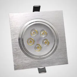 led downlights square recessed ceiling lamps 3W 5W 110V 220V home use spot lamp aluminum case