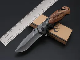 Browning X50 Flipper Tactical Folding Messen 5Cr15Mov 57HRC Titanium Camping Hunting Survival Pocket Wood Handle Utility EDC Collection