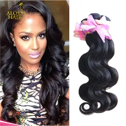 Peruansk kroppsvåg Virgin Human Hair Weave Bundles 100% Obehandlad Peruansk kropp Vågig Remy Human Hair Extensions Naturfärg Tangle Gratis