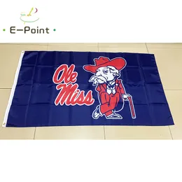 NCAA Ole Miss Rebels flaga poliestrowa 3 stopy * 5 stóp (150cm * 90cm) flaga baner dekoracyjny latający dom ogród prezenty na zewnątrz