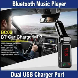 Universal Autozubehör Mini-Autoladegerät Bluetooth-Freisprecheinrichtung mit doppeltem USB-Ladeport 5V / 2A LCD u Disk FM-Broadcast MP3-Player OM-CD4