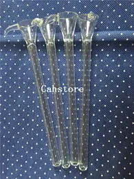 Glasstielschieber im Trichterstil mit Griff, männlicher Glasstiel, einfacher Daunenstiel für Wasserpfeife, Glasbong