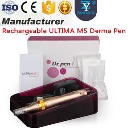 Populär uppladdningsbar Ultima M5 Derma Pen Wireless / Wired Electric Microneedle Roller Dr.Pen med 5 hastighet av digital kontroll hudvård maskin