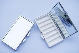Scatole per pillole rettangolari in bianco all'ingrosso 2 pezzi Contenitore per pillole in metallo 7 griglie Mini scatole di immagazzinaggio per custodie da viaggio portatili - Spedizione gratuita